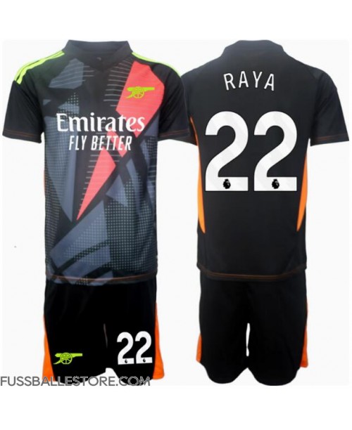Günstige Arsenal David Raya #22 Torwart 3rd trikot Kinder 2024-25 Kurzarm (+ Kurze Hosen)